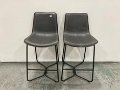 SET OF 2 BARSTOOL IN CHARCOAL