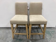 SET OF 2 DINING BAR STOOLS IN NATURAL