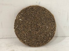 15 X STONE THE CROWS SET OF 4 ROUND COASTERS - ANT. GOLD-DIA 10CM - TOTAL RRP £135