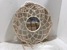 12 X STONE THE CROWS SMALL CRISS CROSS MACRAME MIRROR - TOTAL RRP £576