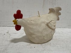 48 X STONE THE CROWS SMALL HEN CANDLE - HGT 9CM - TOTAL RRP £192