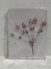 48 X STONE THE CROWS SPRAY LEAF - RED - LNG 20CM - TOTAL RRP £240