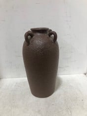 7 X STONE THE CROWS SM.SLIM FOUR HANDLED VASE-PURPLE - HEIGHT 43CMS - TOTAL RRP £420