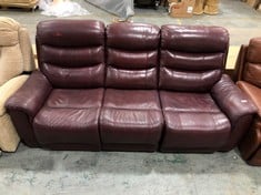 LA-Z-BOY SHERIDAN 3 SEATER POWER RECLINER SOFA IN RUBY LEATHER - RRP £1895