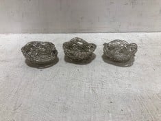 480 X STONE THE CROWS SIV BEADS BASKET T'LIGHT HOLDER-DIA 7CM - TOTAL RRP £1080