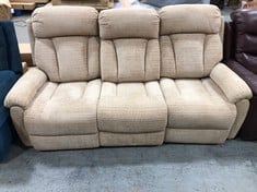 LA-Z-BOY GEORGINA 3 SEATER POWER RECLINER SOFA CREAM FABRIC - RRP £1249