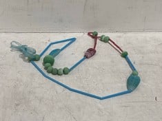 80 X STONE THE CROWS GREEN/TURQUOISE/PINK NECKLACE-LNG 105CM - TOTAL RRP £960