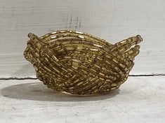 480 X STONE THE CROWS GD BEADS BASKET T'LIGHT HOLDER-DIA 7CM - TOTAL RRP £1440