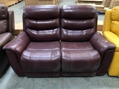 LA-Z-BOY SHERIDAN 2 SEATER POWER RECLINER SOFA IN RUBY LEATHER - RRP £1449