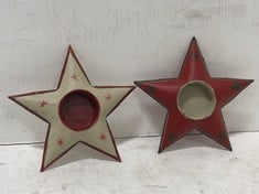 48 X STONE THE CROWS SET 2 STAR T-LIGHT HOLDERS - DIA 14CM - TOTAL RRP £480