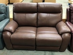 LA-Z-BOY WINCHESTER 2 SEATER MANUAL RECLINER SOFA IN DARK BROWN LEATHER - RRP £1079