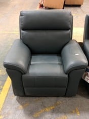 LA-Z-BOY DIXIE POWER RECLINER ARMCHAIR IN CALDA PEACOCK LEATHER - RRP £1099