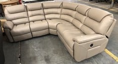 LA-Z-BOY STATEN 2 SEATER, CORNER, 2 SEATER POWER RECLINER SOFA IN OYSTER LEATHER