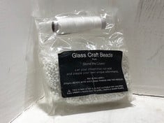 72 X STONE THE CROWS GLASS BEADS KIT - WHITE - SQ 14CM - TOTAL RRP £216