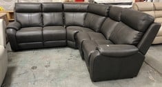 LA-Z-BOY WINCHESTER 2 SEATER, CORNER, 2 SEATER SOFA IN CHARCOAL LEATHER - RRP £3399