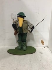 4 X STONE THE CROWS FRED - FISHERMAN-HEIGHT 46CM - TOTAL RRP £240