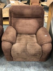 LA-Z-BOY WINCHESTER POWER RECLINER ARMCHAIR IN CHOCOLATE FABRIC - RRP £949