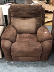 LA-Z-BOY WINCHESTER POWER RECLINER ARMCHAIR IN CHOCOLATE FABRIC - RRP £949