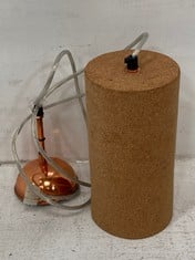 2 X STONE THE CROWS CORK TUBE HANGING LAMP - DIA 12CMS - TOTAL RRP £140