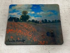 100 X STONE THE CROWS MONET FIELD OF POPPIES - MOUSE MAT - WIDTH 24CM - TOTAL RRP £400