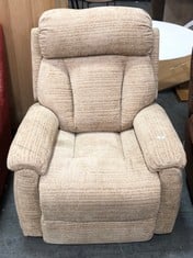 LA-Z-BOY POWER RECLINER ARMCHAIR IN BEIGE FABRIC