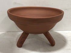 4 X STONE THE CROWS LARGE FOOTED BOWL - ORANGE - TOTAL RRP £64