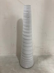 10 X STONE THE CROWS MEDIUM STEM VASE - WHITE - (H) 45 X (W) 12 X (D) 12 CM - TOTAL RRP £380