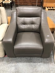 LA-Z-BOY OSLO POWER RECLINER ARMCHAIR IN LEAD GREY / FOG LEATHER - RRP £1542