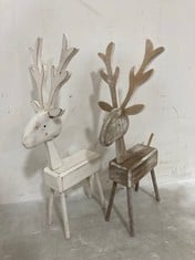 10 X STONE THE CROWS LARGE PAIR OF STANDING DEERS - ASS. - HGT 43CMS - TOTAL RRP £480