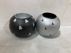 96 X STONE THE CROWS SET OF 2 XMAS TREE SPHERE T'LIGHT H'ERS - DIA 7CM - TOTAL RRP £864