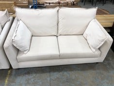 2 SEATER STATIC SOFA IN NATURAL VELVET