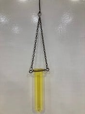 24 X STONE THE CROWS SINGLE TUBE HANGER - YELLOW - HGT 33CM - TOTAL RRP £96