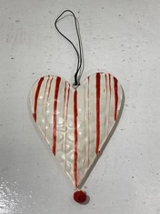 24 X STONE THE CROWS ST.2 ASS.HANGING METAL HEARTS/BELLS - HGT 10CM - TOTAL RRP £144