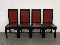 4 X STONE THE CROWS DINING CHAIR - ANTIQUE RED - HEIGHT 102CM - TOTAL RRP £780