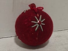 100 X STONE THE CROWS SM FELT BAUBLE & POM POM - HGT 25CM - TOTAL RRP £500