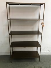 NKUKU MAHI SHELVING UNIT - WIDE - IN BRASS - PRODUCT CODE. MS4701 - RRP £695