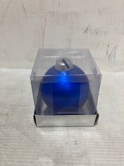 10 X STONE THE CROWS SM. XMAS BAUBLE CANDLE - MATT BLUE - - TOTAL RRP £30