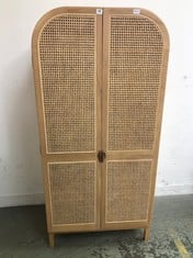 JOHN LEWIS RATTAN DOUBLE WARDROBE IN OAK - ITEM CODE. 80317315 - RRP £999