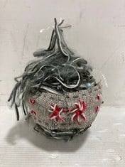 48 X STONE THE CROWS SM BAUBLE & POM POM HANGER - DIA 11CM - TOTAL RRP £288