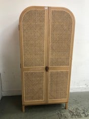 JOHN LEWIS RATTAN DOUBLE WARDROBE IN OAK - ITEM CODE. 80317315 - RRP £999