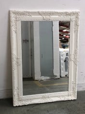 WALL FACING RECTANGLE MIRROR IN CREAM - ITEM NO. 242158