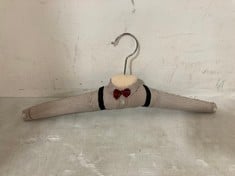 QTY OF STONE THE CROWS COAT HANGER WITH SHIRT AND TIE DECOR