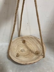 5 X STONE THE CROWS WOODEN HANGING BOWL IN NATURAL