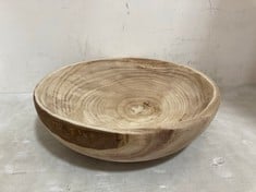 4 X STONE THE CROW LARGE WOODEN BOWL IN NATURAL