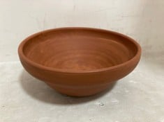 4 X STONE THE CROWS LARGE FOOTED BOWL - ORANGE - TOTAL RRP £64