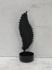 4 X STONE THE CROWS GIANT CHRISTMAS TREE CANDLE HOLDER AND 24 X STONE THE CROWS SM.WALL T LIGHT HOLDER -BLACK - TOTAL RRP £48