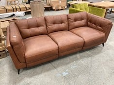 MUSE 3 SEATER POWER RECLINER SOFA IN ESPRESSO LEATHER - RRP £1399