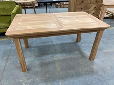 CANTERBURY NATURAL SOLID OAK 5FT X 3FT EXTENDING DINING TABLE - MODEL NO. HXBOS1500E - RRP £680