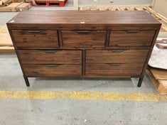 DETROIT SOLID HARDWOOD AND METAL 3+4 CHEST OF DRAWERS - MODEL NO. DET104 - RRP £600