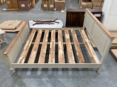 SHAY NATURAL OAK AND PAINTED SUPER KING-SIZE BED HEAD AND FOOT - MODEL NO. MAS021 - RRP £680 (KERBSIDE PALLET DELIVERY) (KERBSIDE PALLET DELIVERY)